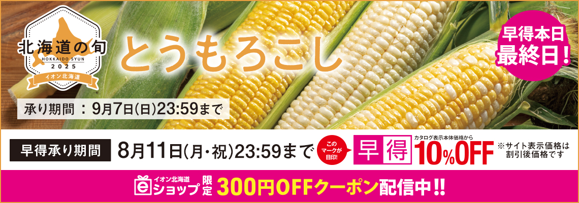 とうもろこしギフト｜早得本日最終日
