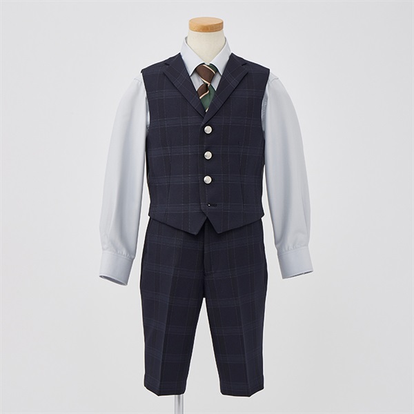 ネイビーチェックベスト付きスーツ | イオン北海道 eショップ
