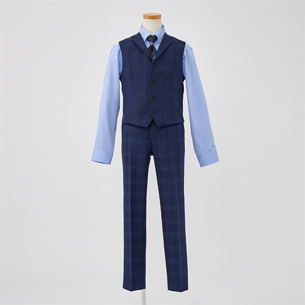 ブルーチェックベスト付きスーツ | イオン北海道 eショップ