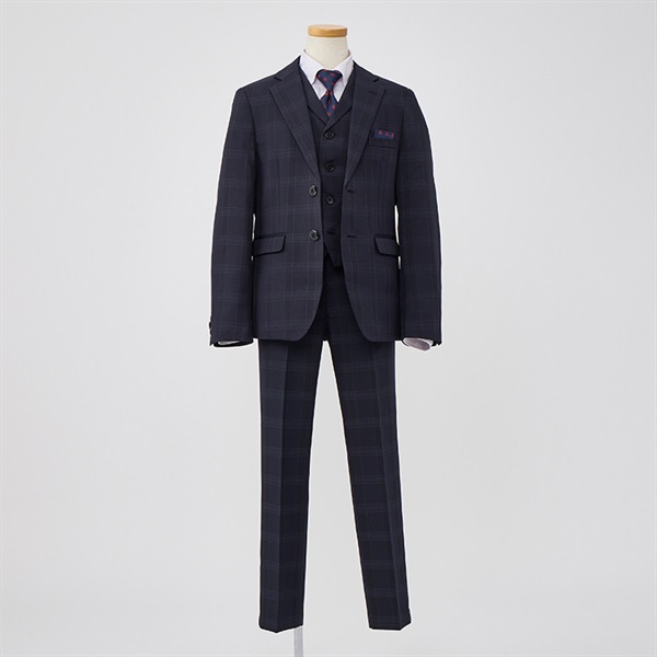 ネイビーチェックベスト付きスーツ | イオン北海道 eショップ
