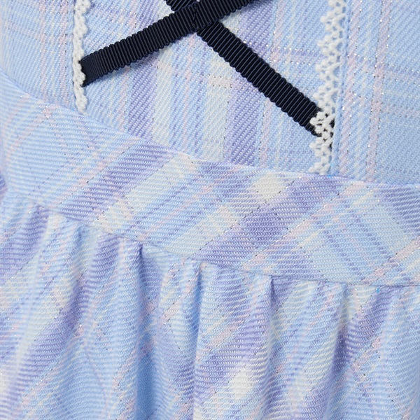 チェックレイヤードワンピース サックス | イオン北海道 eショップ