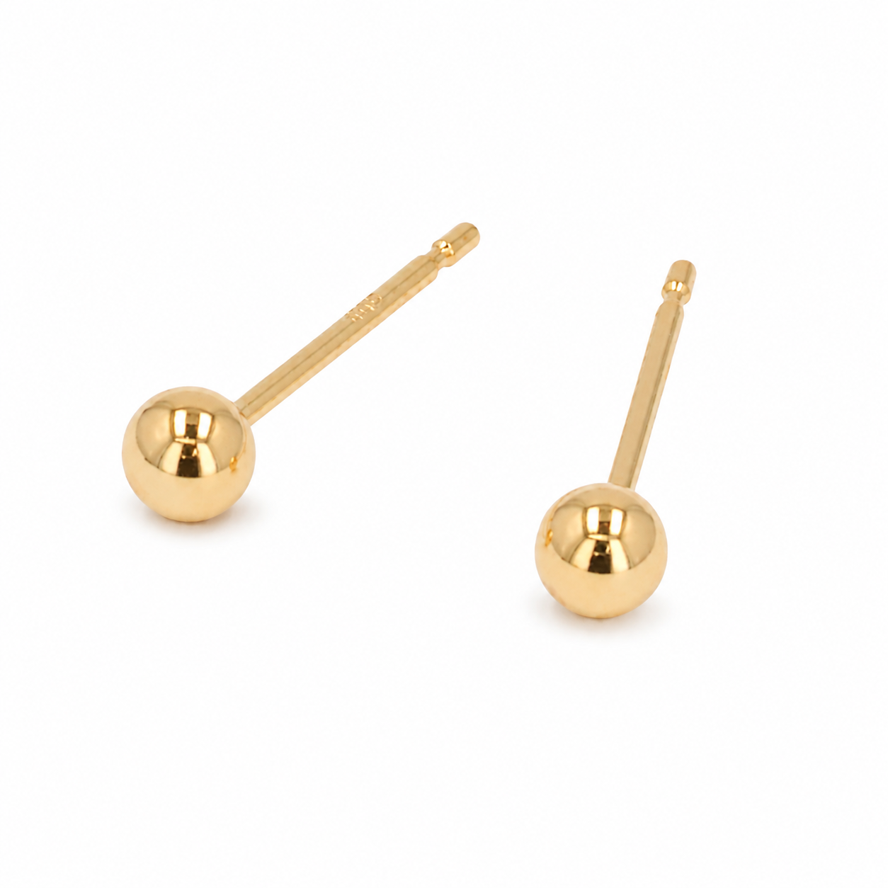 【えつ】K18YG丸玉3mm×1個 ＆ K18YG丸玉2mm ×2個 K18YG 丸玉3ミリ ピアス | イオン北海道 eショップ