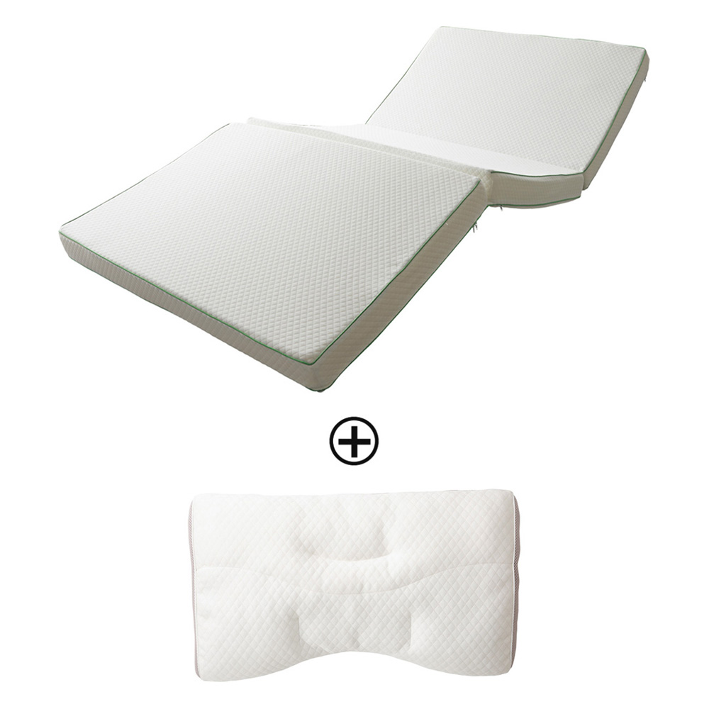 睡眠ラボFlat ヘルシーマットレス シングル+echoice枕 かため(高め) ベージュ 2点セット イオン北海道 eショップ