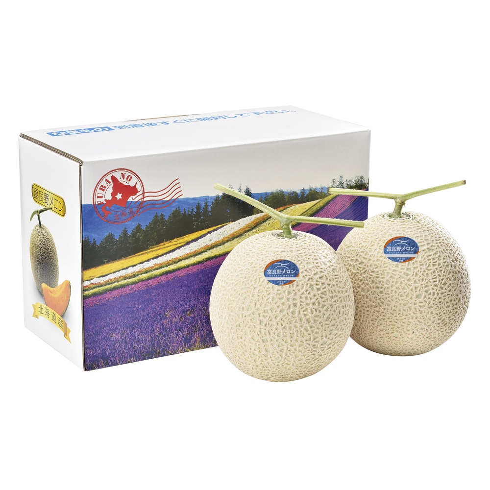 himawari shopkakacoメロン、kiwi2番(即購入不可) □富良野メロン 優品2Lサイズ2玉（予約） | イオン北海道 eショップ