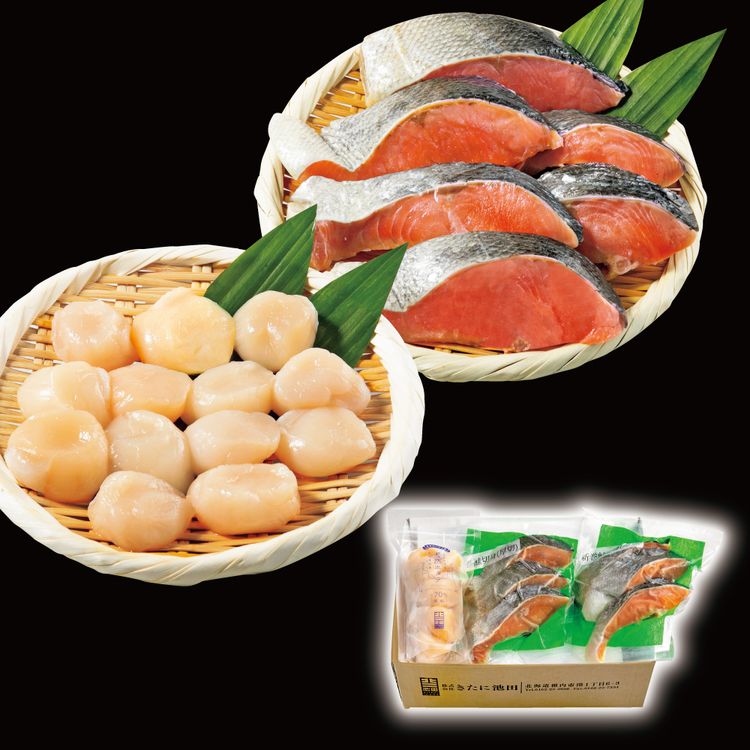 プレミアムほたて貝柱&プレミアム新巻鮭切身セット | イオン北海道 e