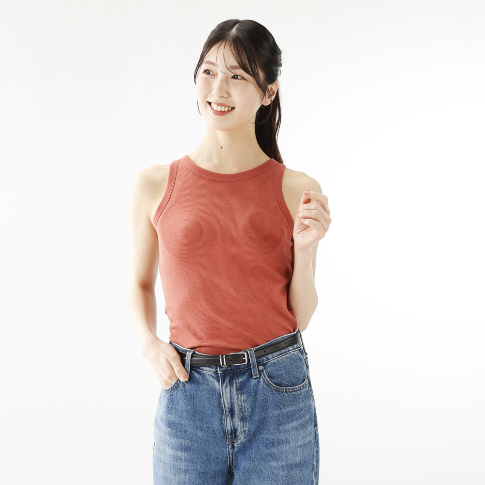PEACE FIT SilkyFACTコットン モールドカップ付アメリカンスリーブ