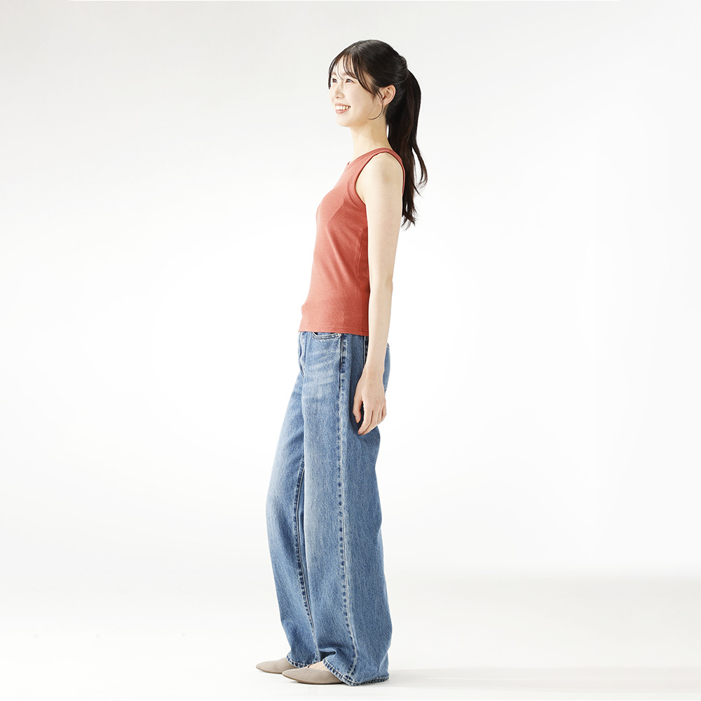 PEACE FIT SilkyFACTコットン モールドカップ付アメリカンスリーブ