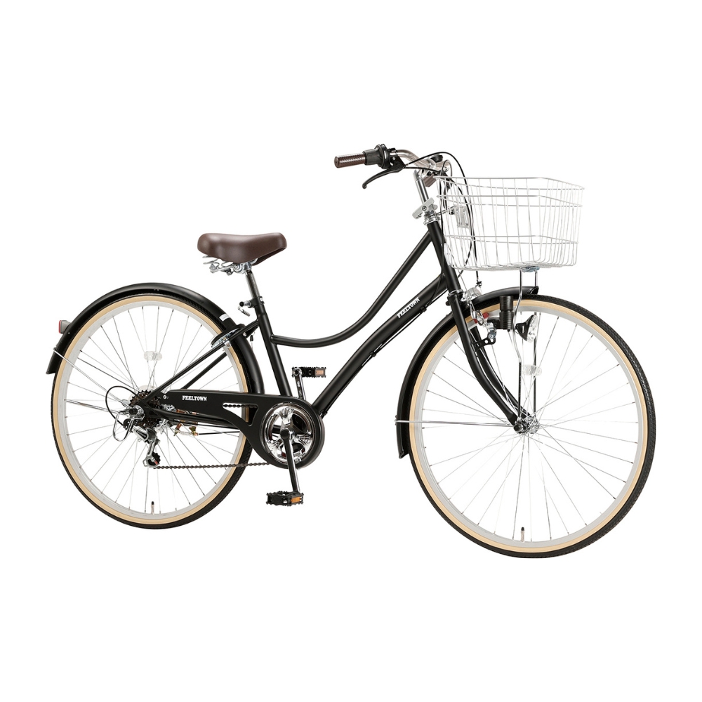 27インチ 自転車 赤系 arutetto emile 6段変速 大人用シティサイクル