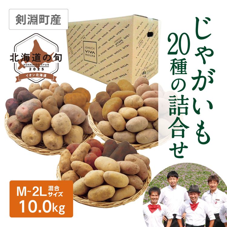じゃがいも20種の詰合せ　20種各M~2Lサイズ混各500g