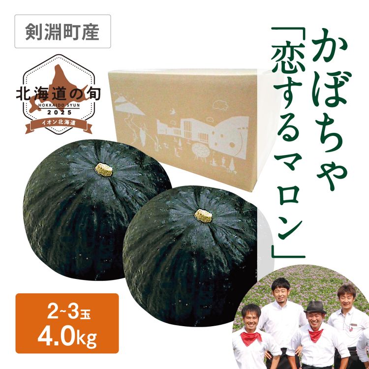 かぼちゃ(恋するマロン)　4.0kg(2~3玉)