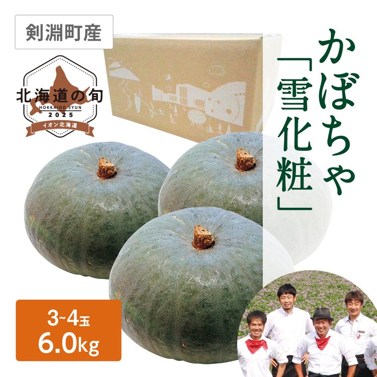 かぼちゃ(雪化粧)　6.0kg(3~4玉)