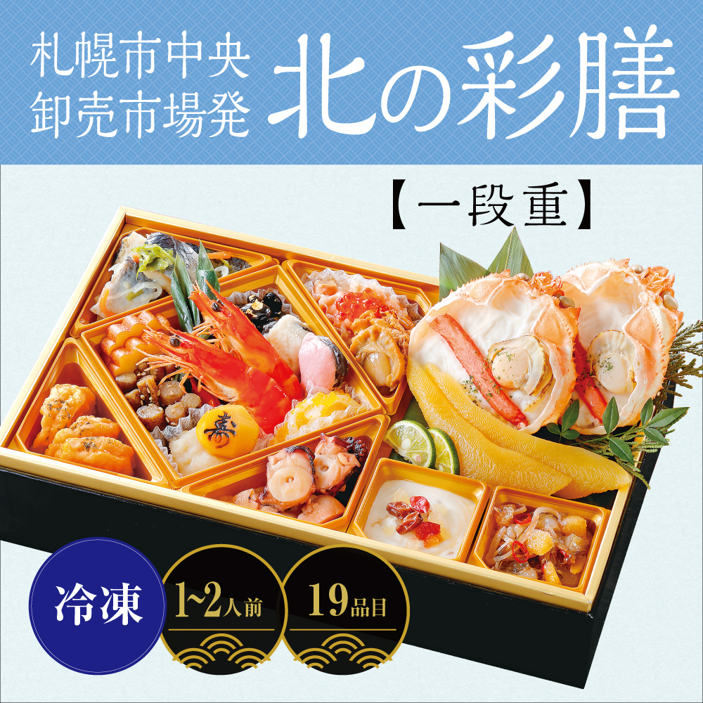 札幌市中央卸売市場発　北の彩膳＜一段重＞　〔19品目〕　1～2人前