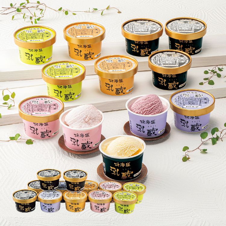 乳蔵 北海道アイスクリーム12個セット　