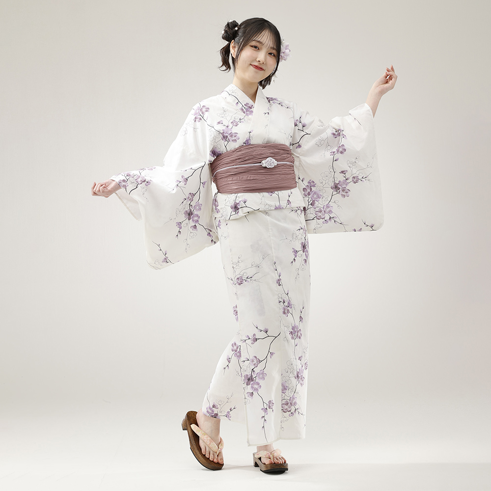婦人ゆかた 2点セット ≪白≫