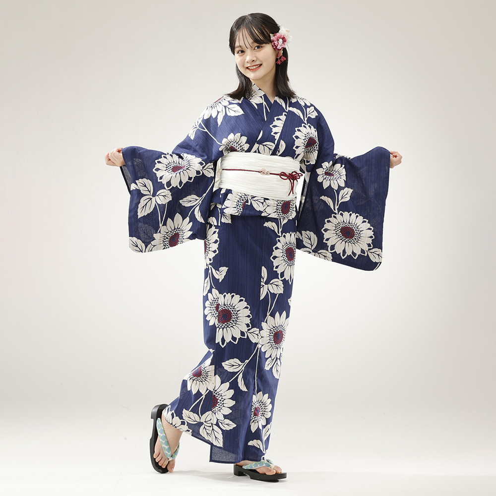 婦人ゆかた 2点セット ≪紺≫