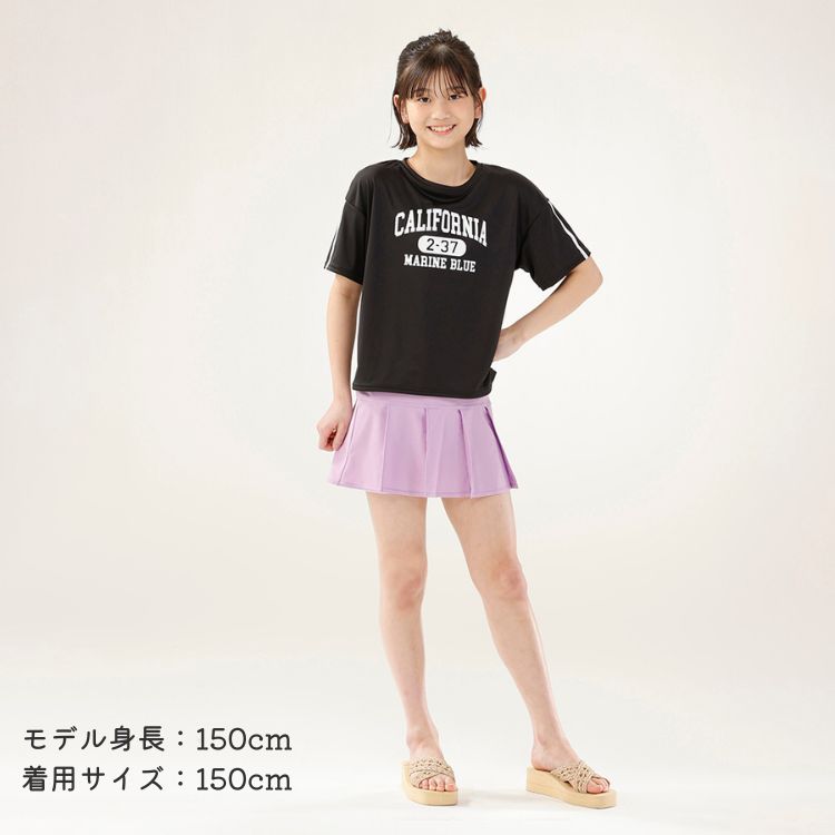カレッジロゴ3点セット水着 ブラック