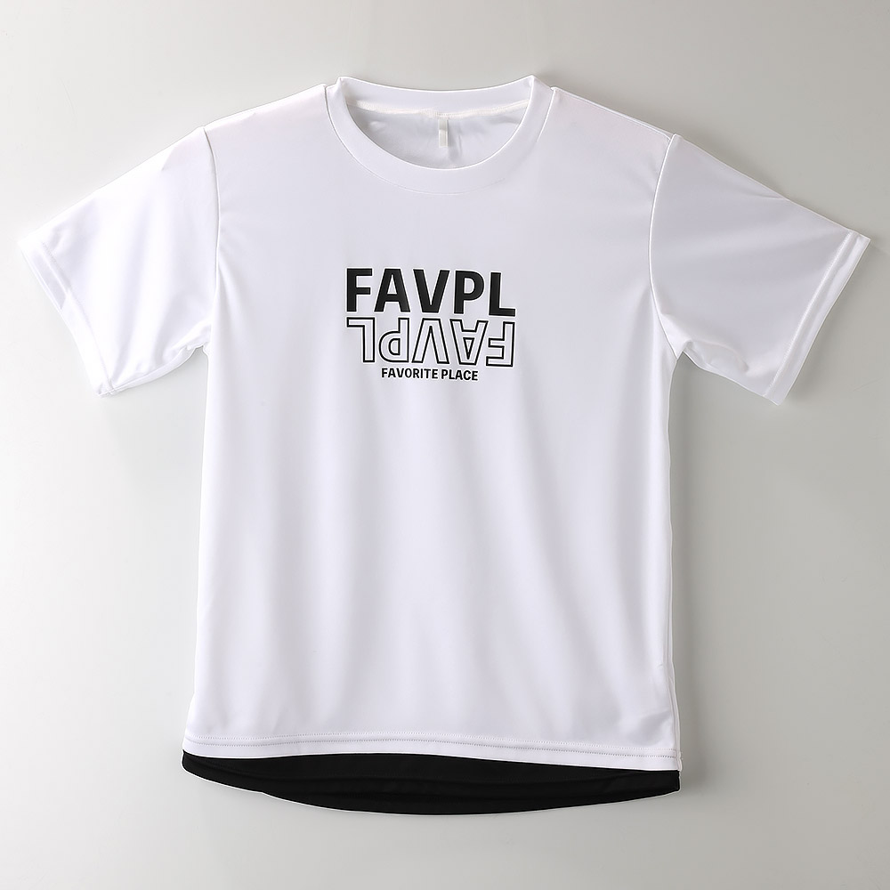 レイヤーラッシュTシャツ ホワイト　130cm