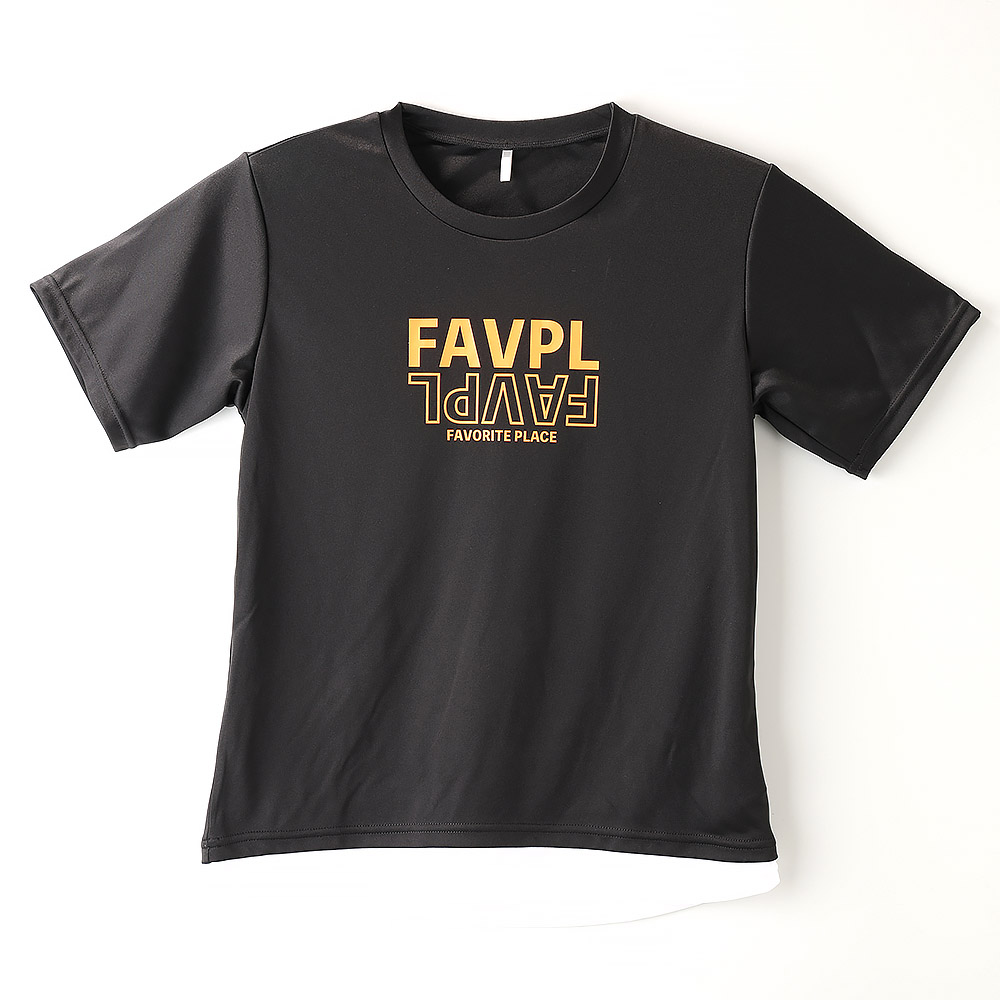 レイヤーラッシュTシャツ ブラック　160cm