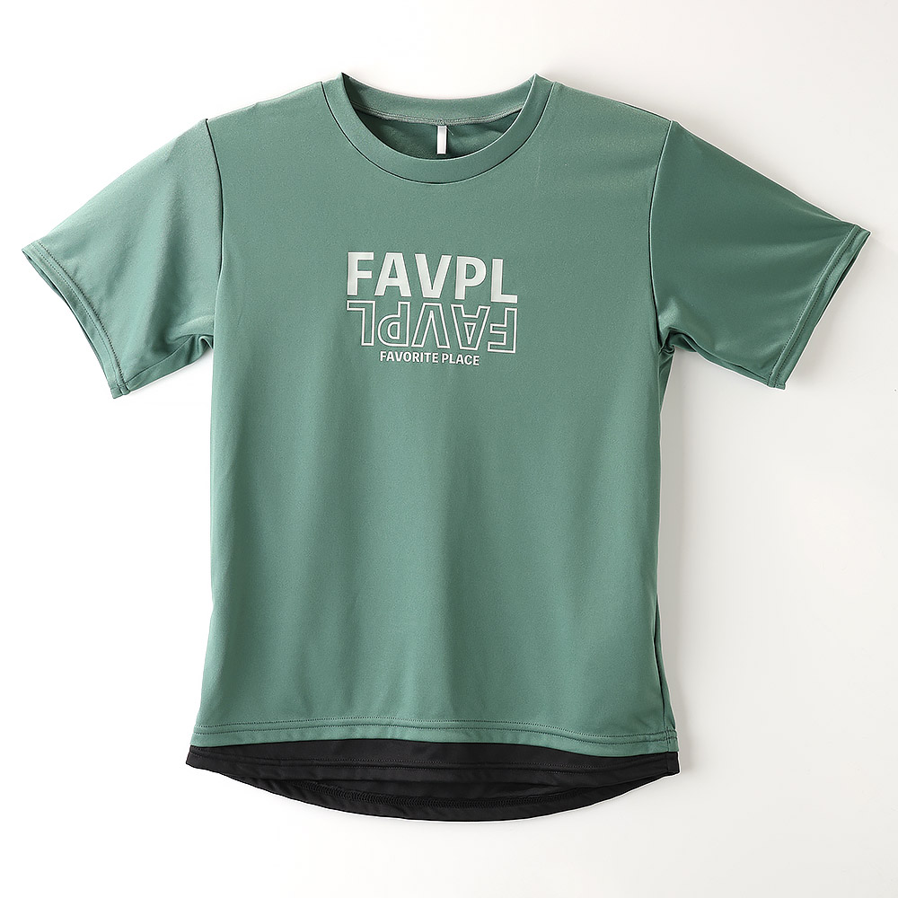 レイヤーラッシュTシャツ グリーン　150cm