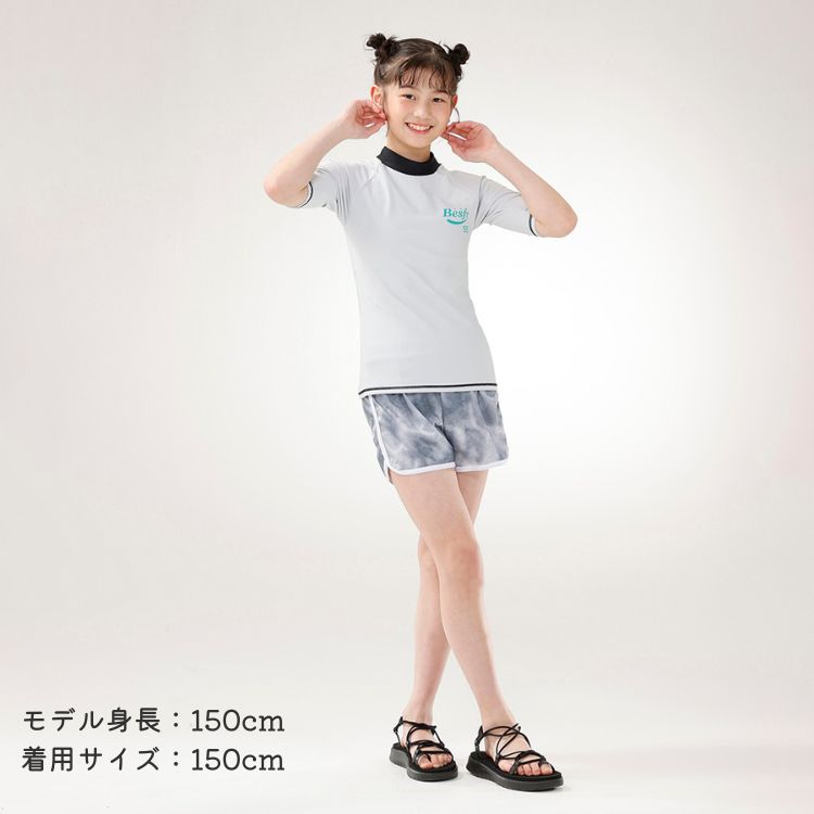 リンガーTシャツ付きセット水着 グレー　130cm