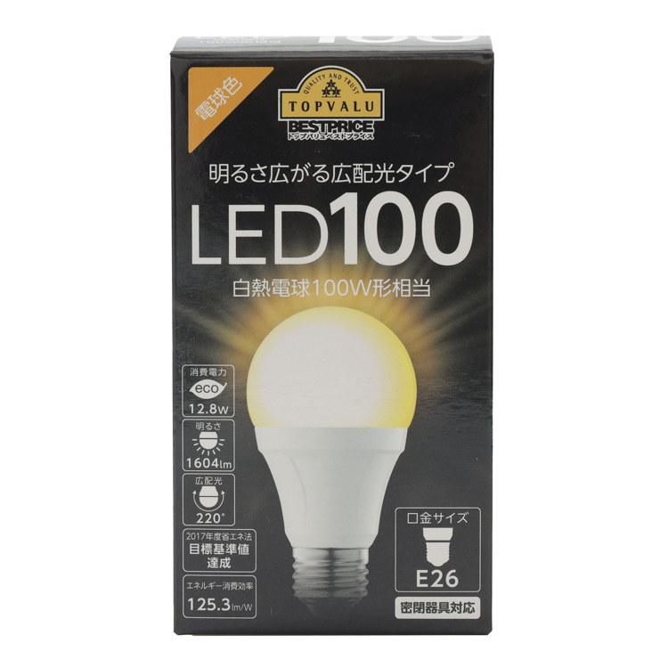 LED電球広配光100W　口金サイズ E26 電球色