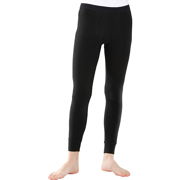 メンズ　ピースフィット　WARM 綿混　レギンス10分丈　3XL（4L）サイズ　クロ