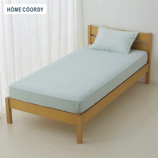 ポリエステル敷布団兼用シーツ　マットレス兼用　100cm×200cm×25cm　グリーン