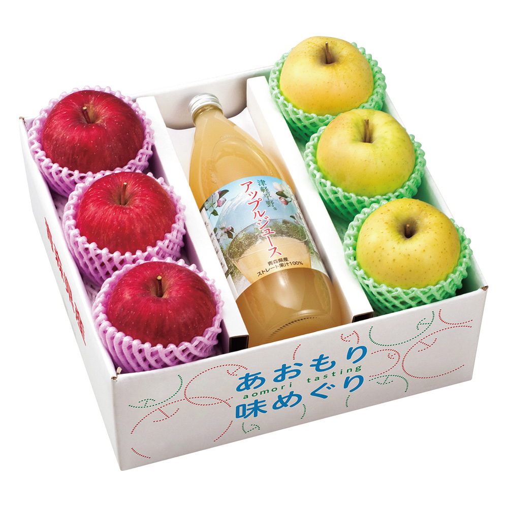 サンふじりんご&名月りんごとアップルジュース詰合せ　