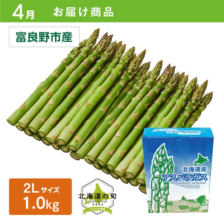 【4月お届け商品】ハウス栽培 グリーンアスパラガス　2Lサイズ500g×2