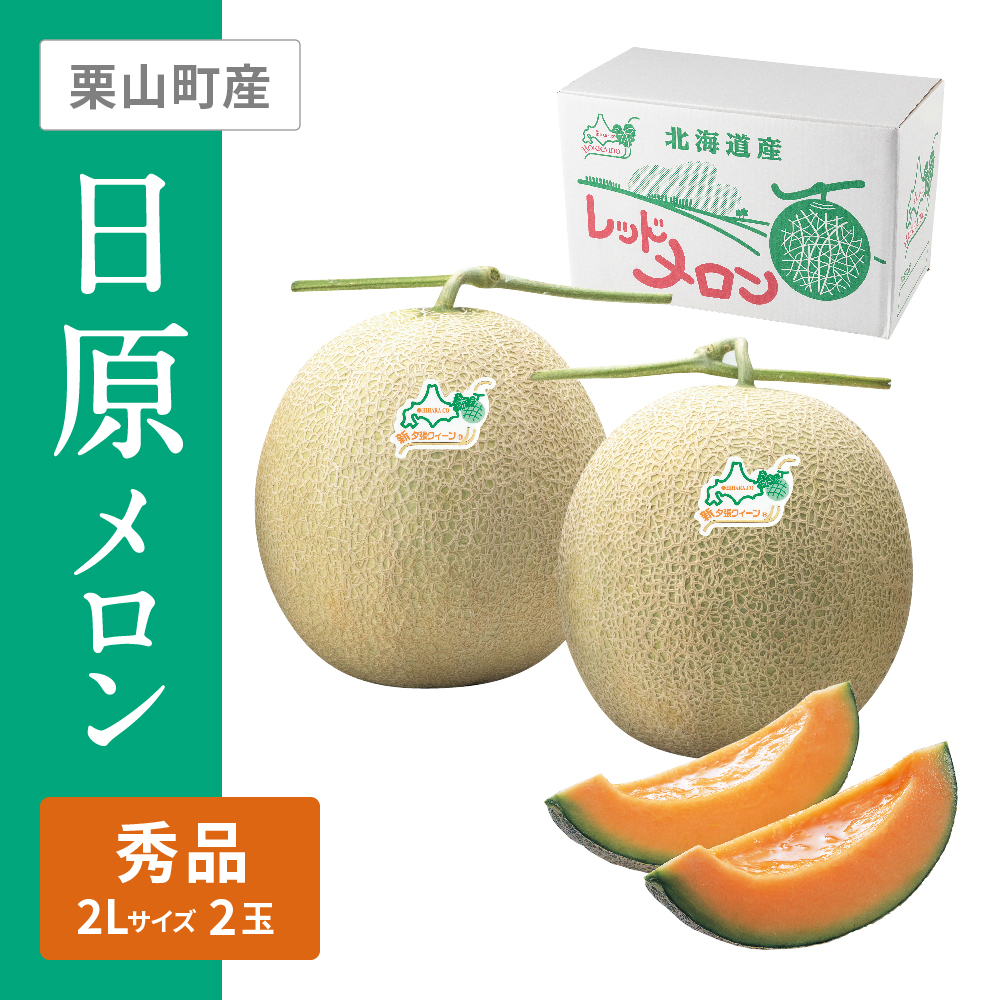 日原メロン(キング種) 秀品　2Lサイズ 赤肉 2個