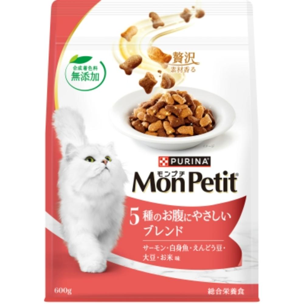 モンプチ バッグ 5種のお腹にやさしいブレンド　600g