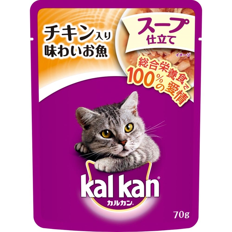 カルカン パウチ スープ仕立て チキン入り 味わいお魚　70g