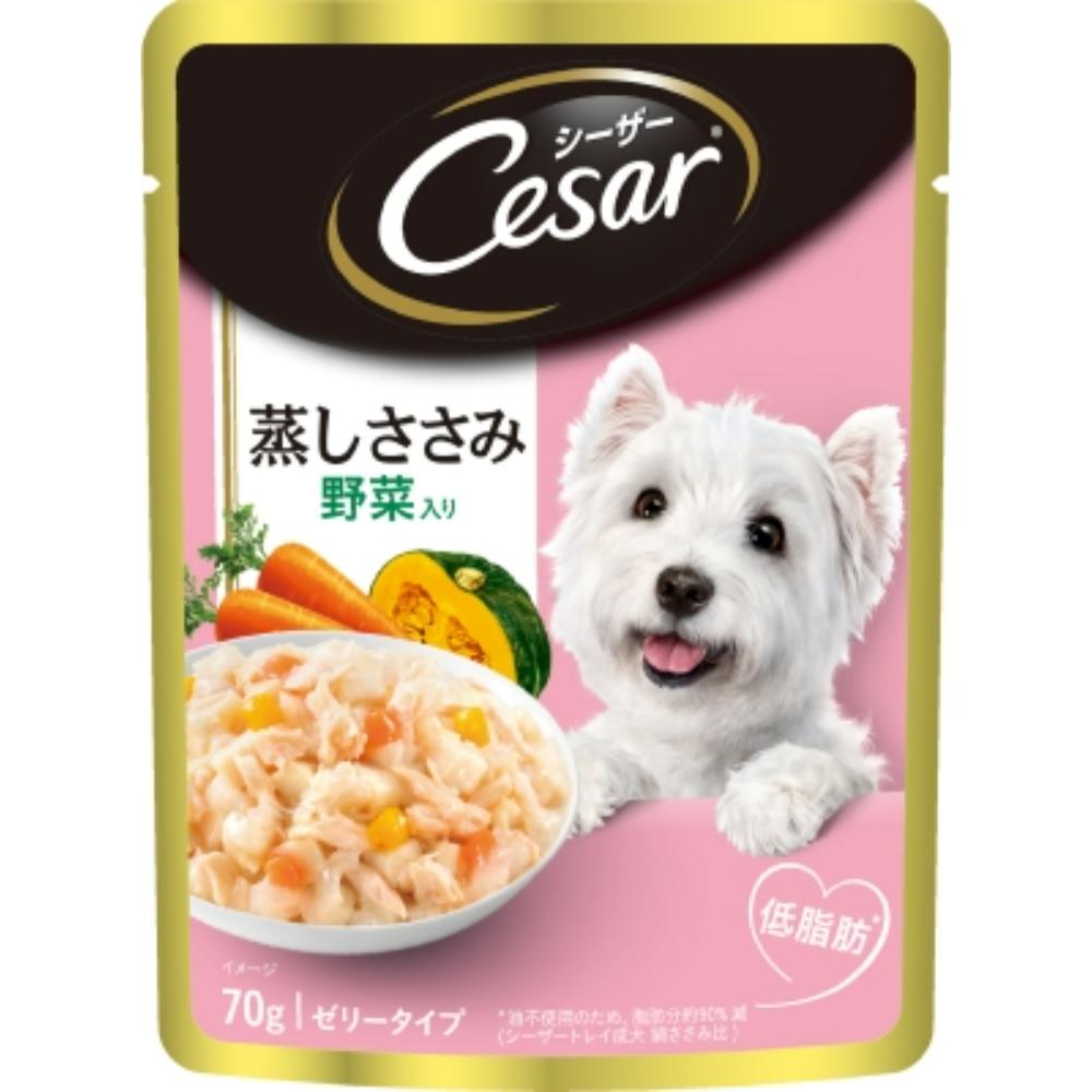 シーザー ごろっと蒸しささみ 彩り野菜入り　70g
