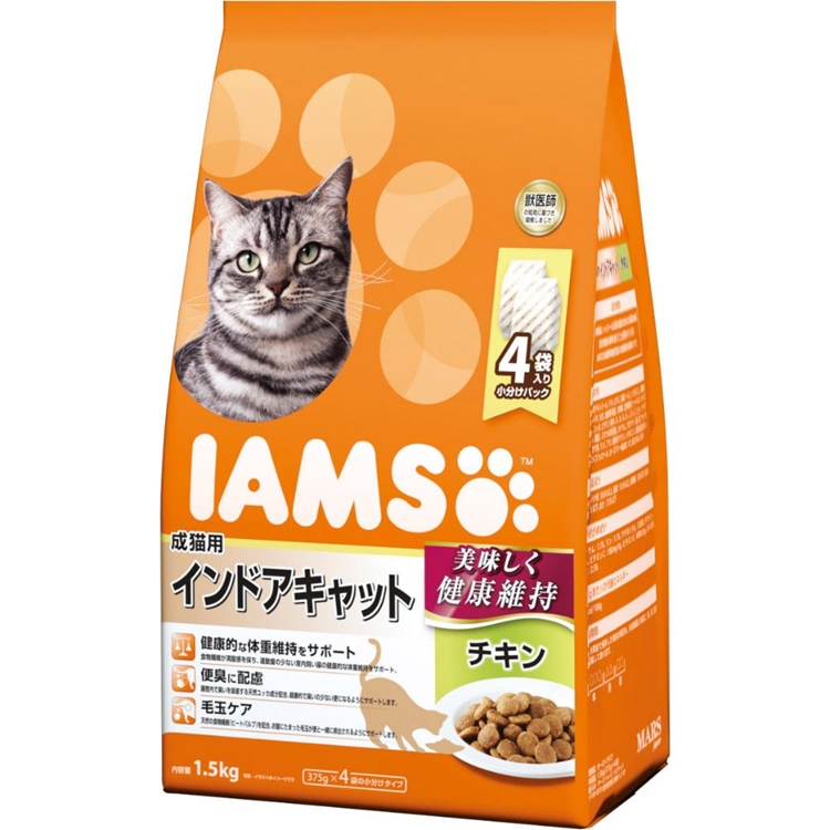 アイムス猫 成猫用 インドアキャット チキン　1.5kg