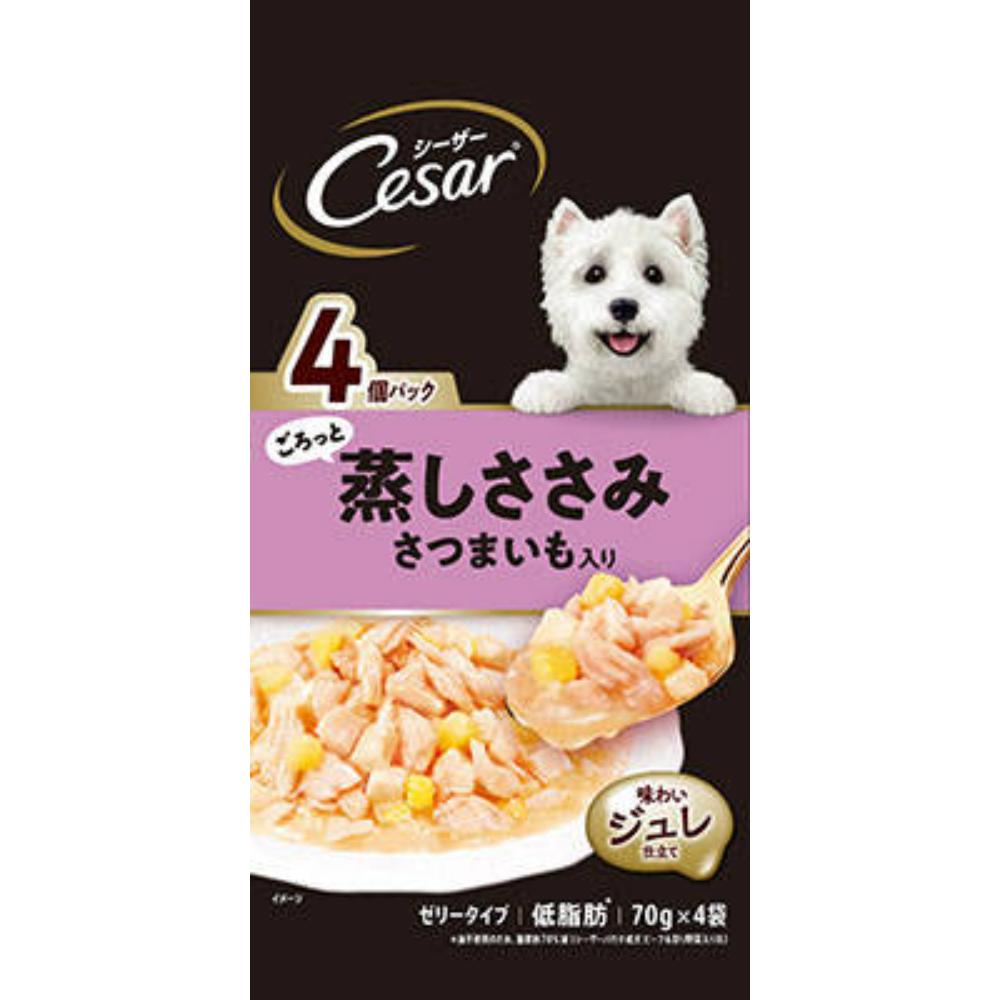 シーザー ごろっと蒸しささみ さつまいも入り　70g×4袋