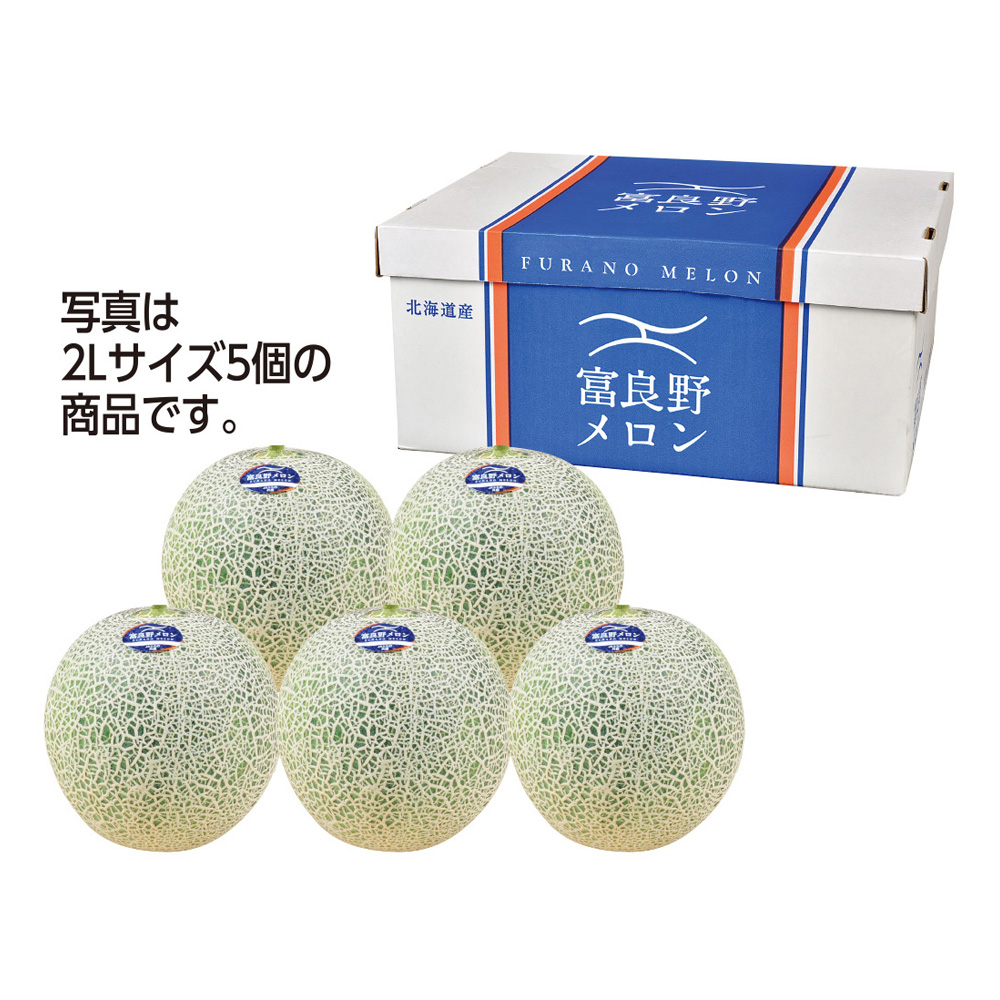 理由あり ふらのメロン　良品 赤肉 4玉又は5玉