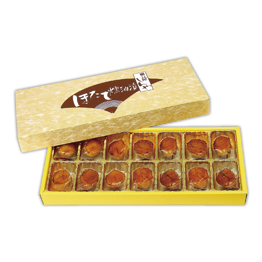 ほたて燻油漬14粒　S-02