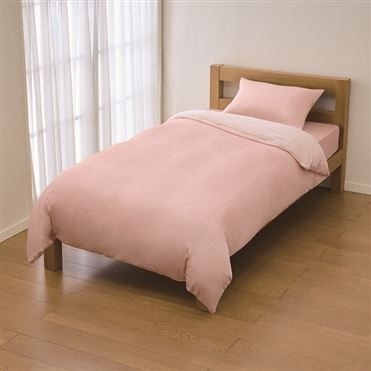 タオルケットにもなる両面使えるコールド掛ふとんカバー ピンク