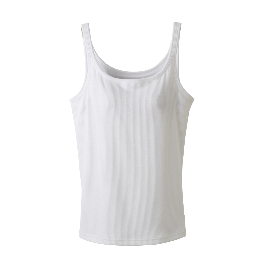 PEACE FIT SilkyFACT コットン モールドカップ付タンクトップ オフ