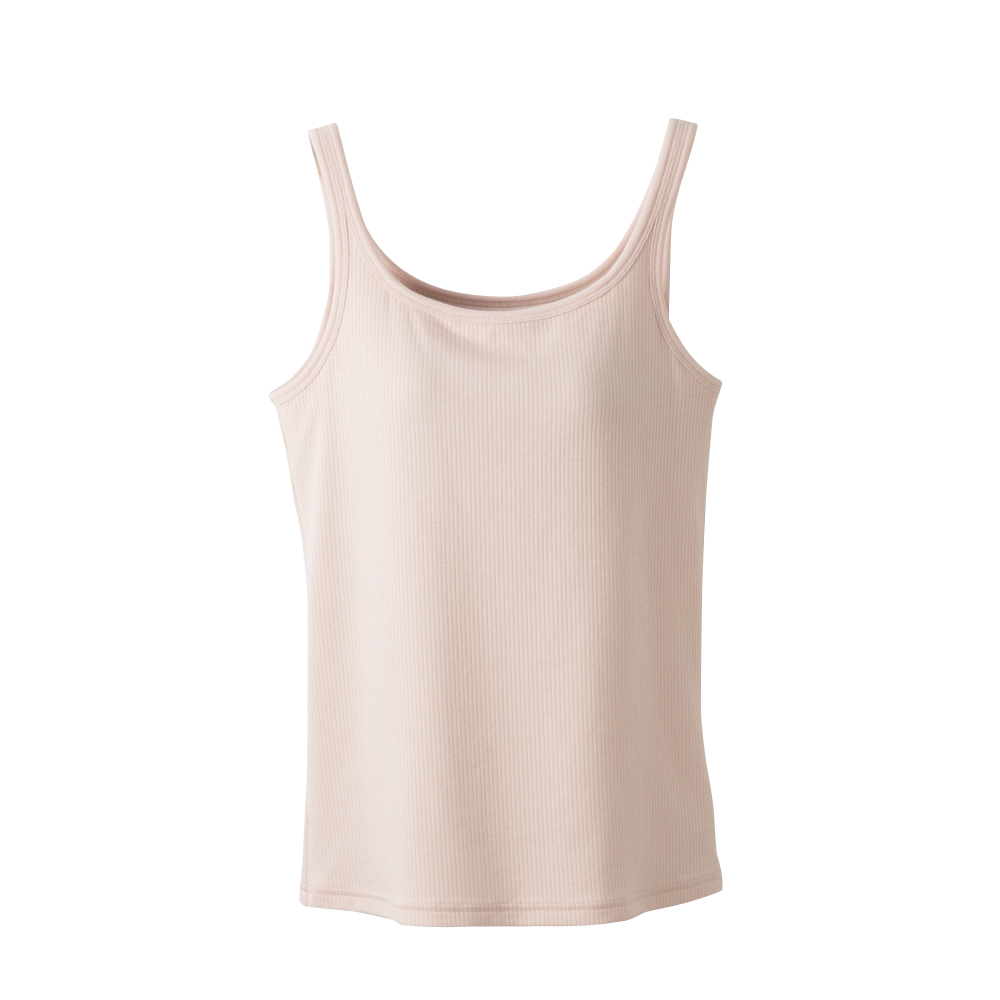PEACE FIT SilkyFACT コットン モールドカップ付タンクトップ コイピンク