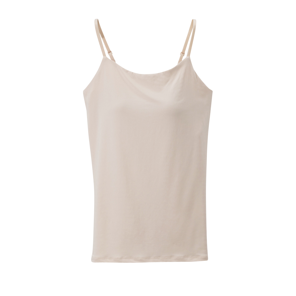 PEACE FIT SilkyFACT モールドカップ付キャミソール ウスベ－ジユ