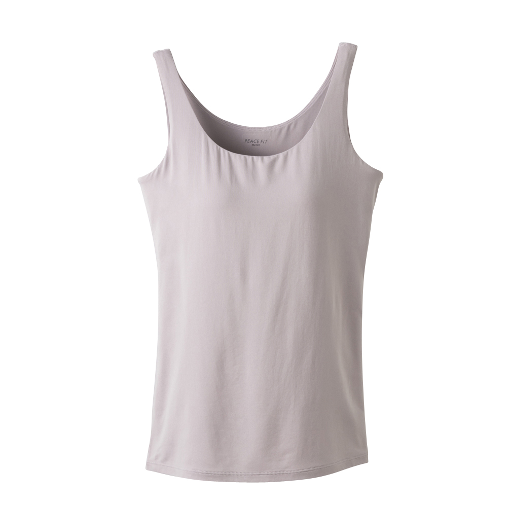 PEACE FIT SilkyFACT モールドカップ付タンクトップ グレ－