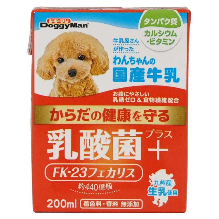 わんちゃんの国産牛乳乳酸菌プラス　200ml