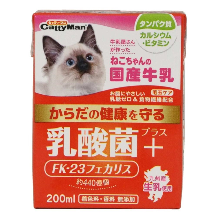 ねこちゃんの国産牛乳乳酸菌プラス　200ml