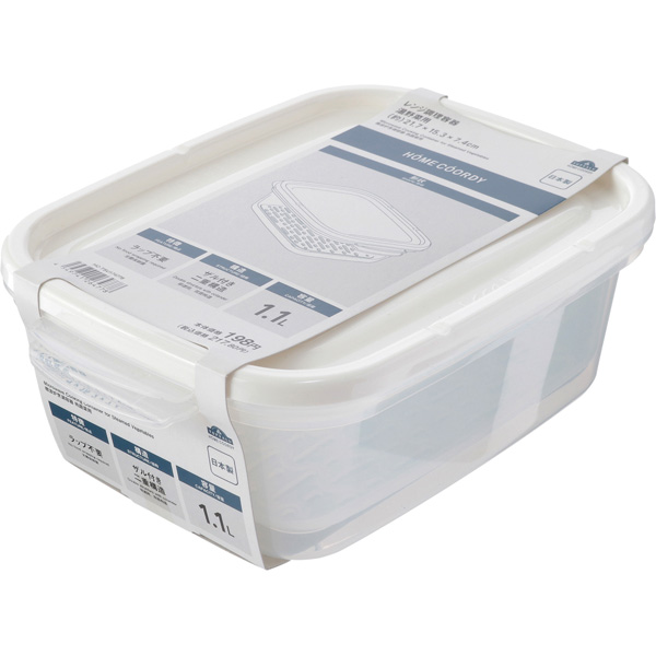 ｈｏｍｅｃｏｏｒｄｙ レンジ調理容器 温野菜 １１００ｍｌ ホワイト イオン北海道 Eショップ