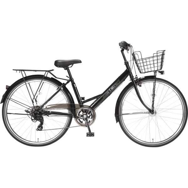 Fallvy cross 27.5型シティーサイクル 外装6段/LEDオート/ブラック