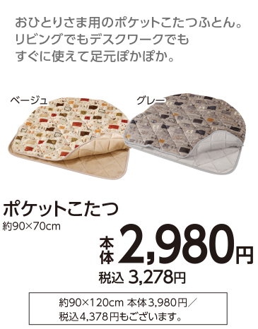 ポケットこたつ