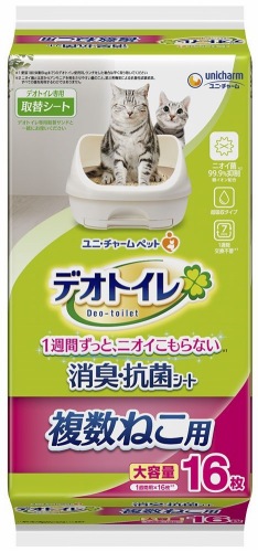 ユニ・チャーム デオトイレ 複数猫用消臭・抗菌シート １６枚入