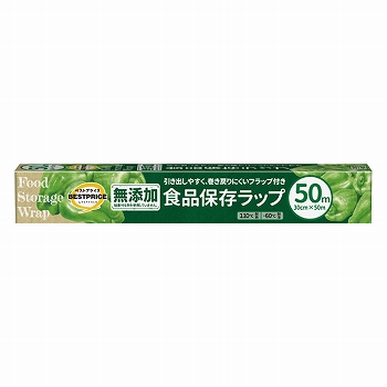 トップバリュ　ベストプライス　無添加　食品保存ラップ　３０ｃｍ×５０ｍ