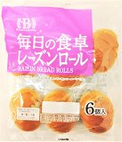 ベーカーズアンドベーカリー　毎日の食卓レーズンロール　６個入